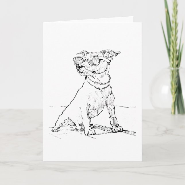Tarjeta De Agradecimiento Terrier Jack Russell (Anverso)