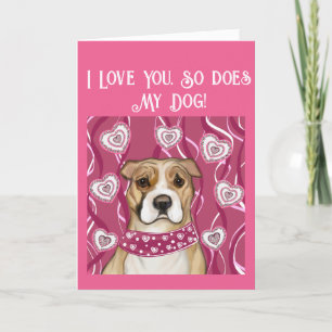 TARJETA DE AGRADECIMIENTO TERRIER STAFFORDSHIRE AMERICANO