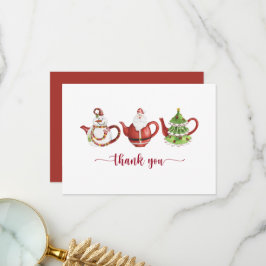 Tarjeta De Agradecimiento Tetera de Navidad, Fiesta