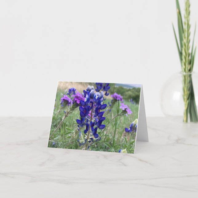 Tarjeta De Agradecimiento Texas Bluebonnets Notecard (Anverso)