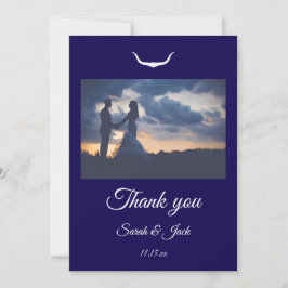 Tarjeta De Agradecimiento Texas Longhorn Wedding Flat Thank You Card