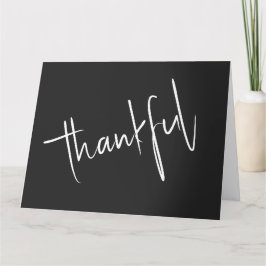 Tarjeta De Agradecimiento Texto elegante del Día de Acción de Gracias