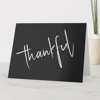 Tarjeta De Agradecimiento Texto elegante del Día de Acción de Gracias