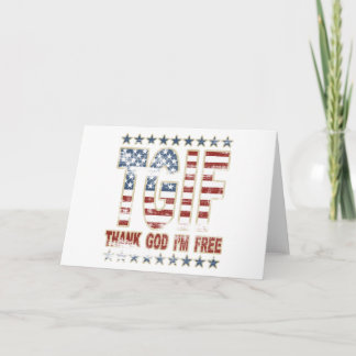 Tarjeta De Agradecimiento TGIF agradecen a dios que estoy libre