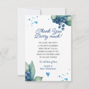 Tarjeta de agradecimiento Thank You Berry Much