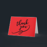 Tarjeta De Agradecimiento Thank You Bright Red Classical Unique Simple<br><div class="desc">Specific,  plain,  eyecatching template at affordable price. Choose from variety of different card designs,  types and fonts.</div>
