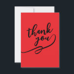 Tarjeta De Agradecimiento Thank You Bright Red Classical Unique Simple<br><div class="desc">Specific,  plain,  eyecatching template at affordable price. Choose from variety of different card designs,  types and fonts.</div>