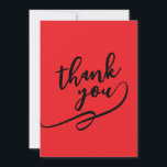 Tarjeta De Agradecimiento Thank You Bright Red Classical Unique Simple Card<br><div class="desc">Specific,  plain,  eyecatching template at affordable price. Choose from variety of different card designs,  types and fonts.</div>