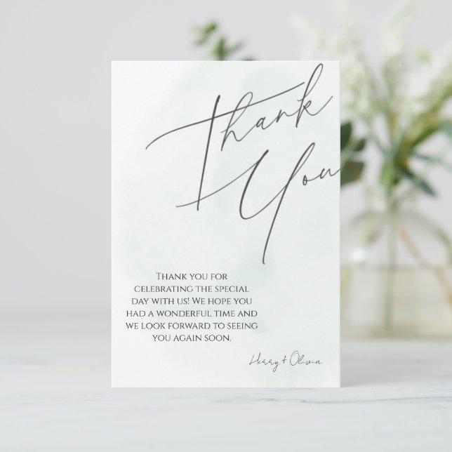 TARJETA DE AGRADECIMIENTO THANK YOU CARD (Anverso de pie)