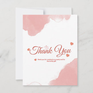 Tarjeta De Agradecimiento Thank You Card  