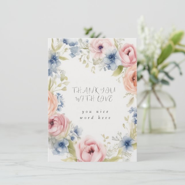 Tarjeta De Agradecimiento Thank you card (Anverso de pie)