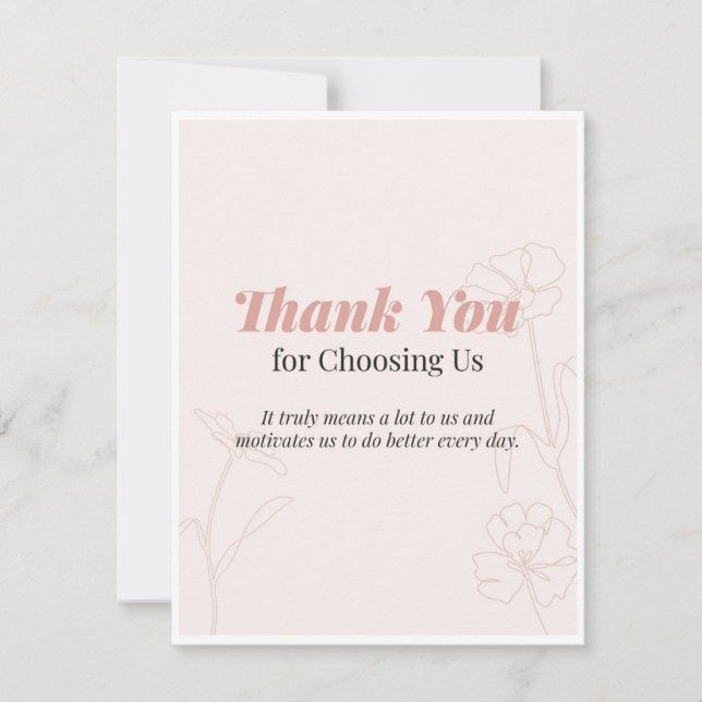 Tarjeta De Agradecimiento Thank you Card (Anverso)