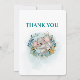 Tarjeta De Agradecimiento Thank You Card Baby Shower "Baby Koala"
