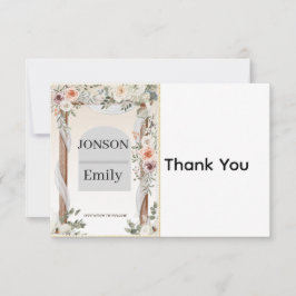 Tarjeta De Agradecimiento Thank You Card Elegant Wedding