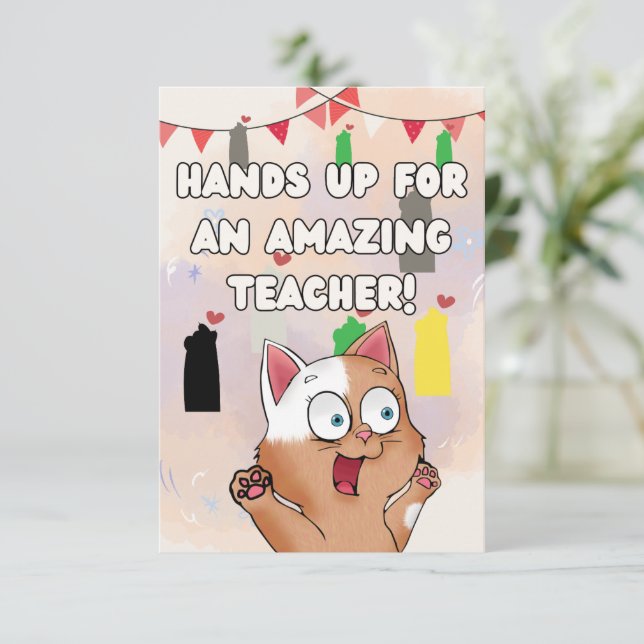 Tarjeta De Agradecimiento Thank you card for teachers (Anverso de pie)
