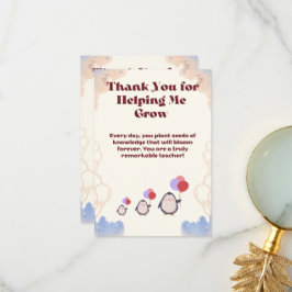 Tarjeta De Agradecimiento Thank you card for teachers.