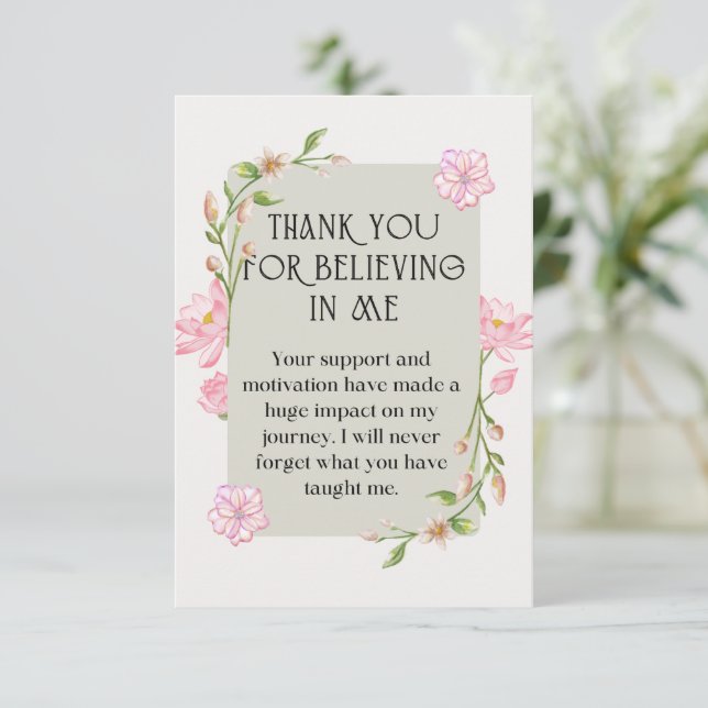 Tarjeta De Agradecimiento thank you card for teachers (Anverso de pie)