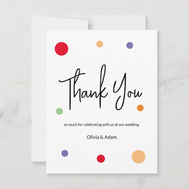 Tarjeta De Agradecimiento Thank You Card for wedding (Anverso)