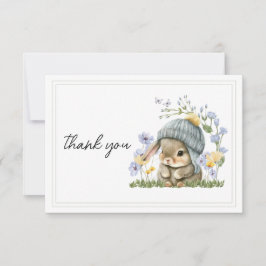 Tarjeta De Agradecimiento Thank You Card Simple Little Bunny