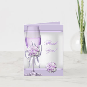 Tarjeta De Agradecimiento Thank You Card Wedding Lavender Purple Lilac 3