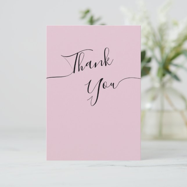 Tarjeta De Agradecimiento Thank You Cards for Bridal shower in a modern. (Anverso de pie)