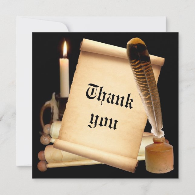 Tarjeta De Agradecimiento Thank You Flat Card (Anverso)