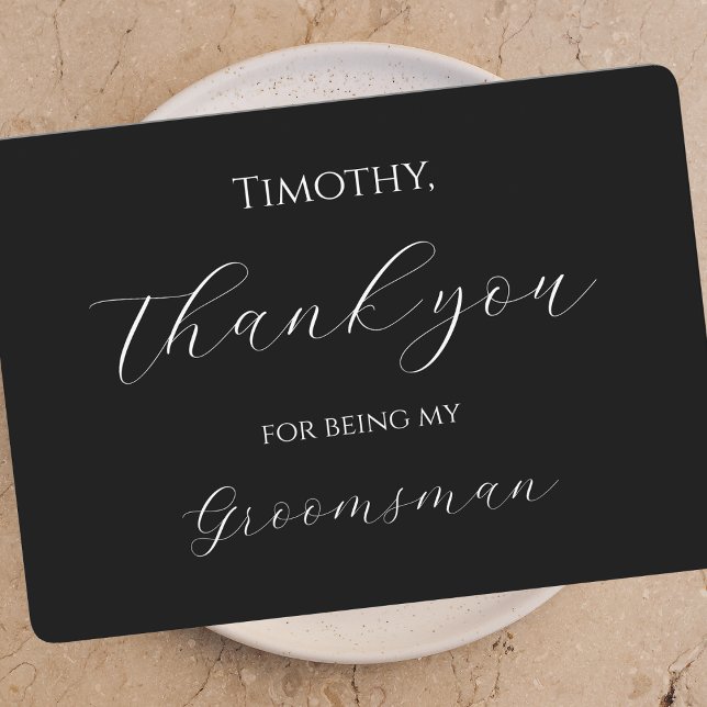 Tarjeta De Agradecimiento Thank You for Being My Groomsman Card Script (Subido por el creador)