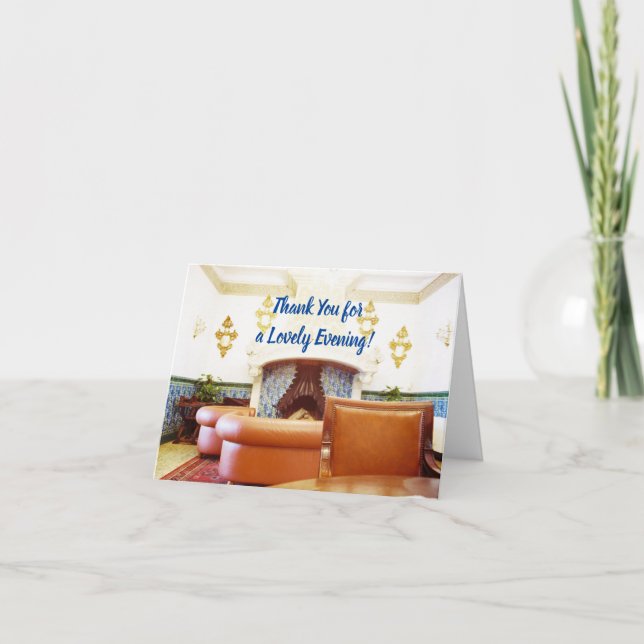 Tarjeta De Agradecimiento Thank You for Dinner Card (Anverso)