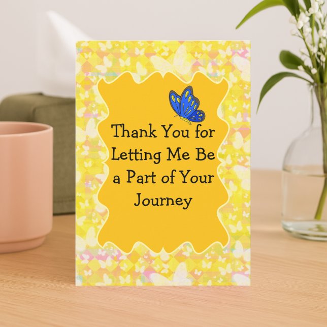 Tarjeta De Agradecimiento Thank You From Your Therapist – Butterfly Design (Subido por el creador)