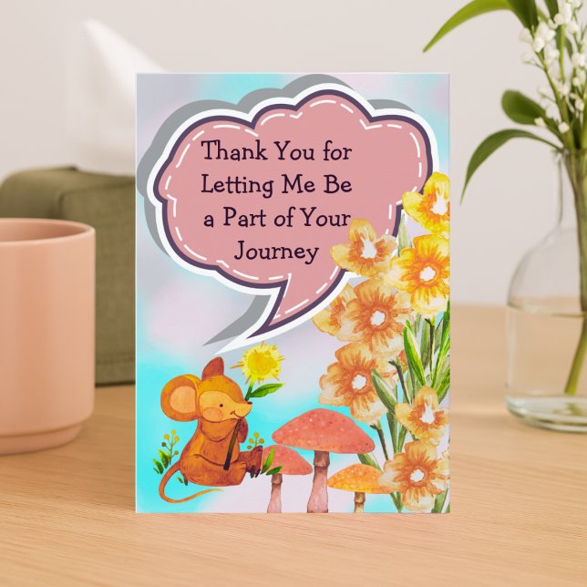 Tarjeta De Agradecimiento Thank You From Your Therapist – Nature Design (Subido por el creador)