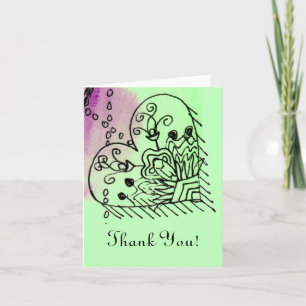 Tarjeta De Agradecimiento Thank You Front Line Workers Green Purple Heart