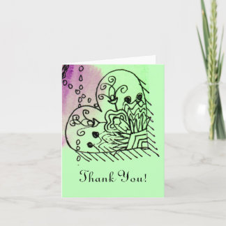 Tarjeta De Agradecimiento Thank You Front Line Workers Green Purple Heart