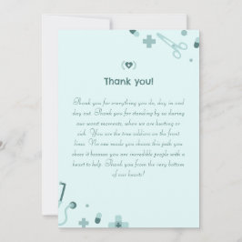 Tarjeta De Agradecimiento Thank You Nurse Card Healthcare Worker Appreciatio
