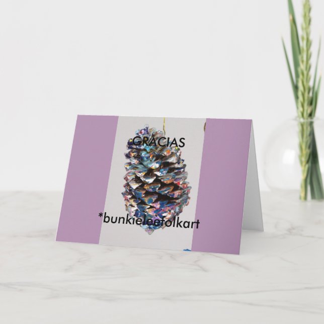 Tarjeta De Agradecimiento Thank you! SPANISH, Greeting Card; GRACIAS. CARD (Anverso)