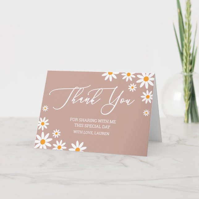 Tarjeta De Agradecimiento Thank yoy card boho Dais (Anverso)
