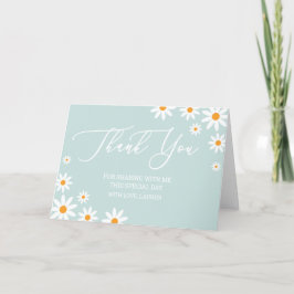 Tarjeta De Agradecimiento Thank yoy card boho Daisy mint