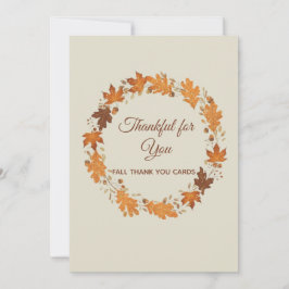 Tarjeta De Agradecimiento Thankful for You Fall Thank You Cards
