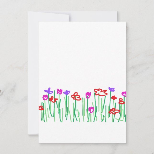 Tarjeta De Agradecimiento Thanking card flowers (Anverso)