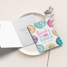 Tarjeta De Agradecimiento Thanks A Hole Bunch | Personalized Donut