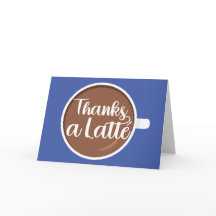 Tarjeta de agradecimiento Thanks a Latte