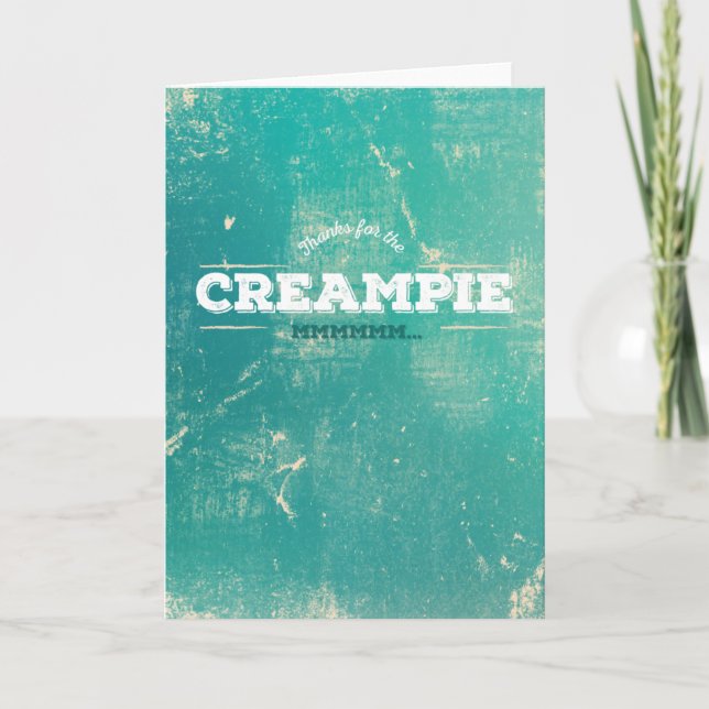 Tarjeta De Agradecimiento Thanks for the cream pie! (Anverso)