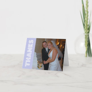 Tarjeta de agradecimiento Thanks In Lights (Violet