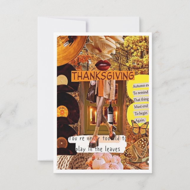 Tarjeta De Agradecimiento Thanksgiving Card (Anverso)