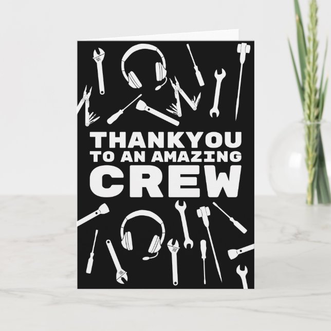 Tarjeta De Agradecimiento Thankyou Crew (Anverso)