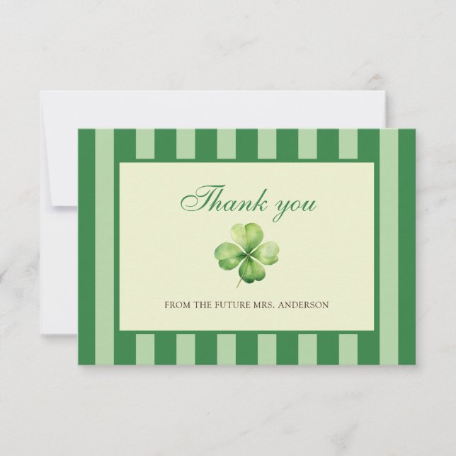 Tarjeta De Agradecimiento The Luckiest Bride Bridal Shower (Anverso)