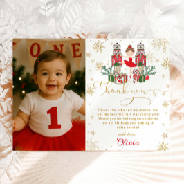 Tarjeta De Agradecimiento The Nutcracker Winter Onederland 1st Birthday