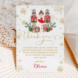 Tarjeta De Agradecimiento The Nutcracker Winter Onederland 1st Birthday