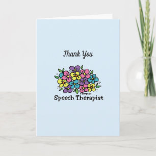 Tarjeta De Agradecimiento Therapist Speech Gracias