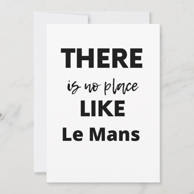 Tarjeta De Agradecimiento there is no place like Le Mans (Anverso)