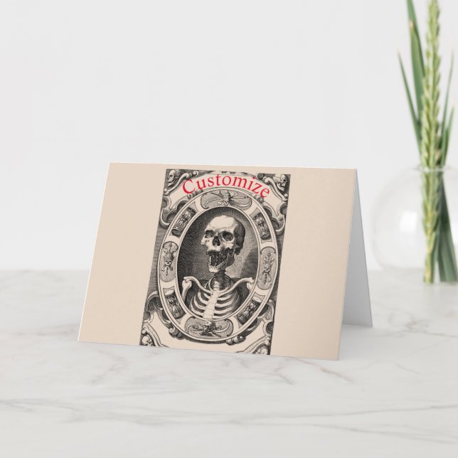 Tarjeta De Agradecimiento Thunder_Cove, flamante cráneo humano (Anverso)